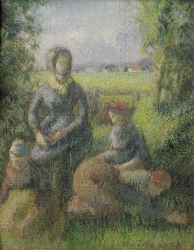 Rustic Scene by Camille Jacob Pissarro